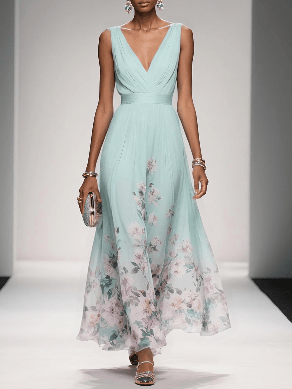 The Hills Nashville Isabella Women's Floral Print Wedding Guest Dress