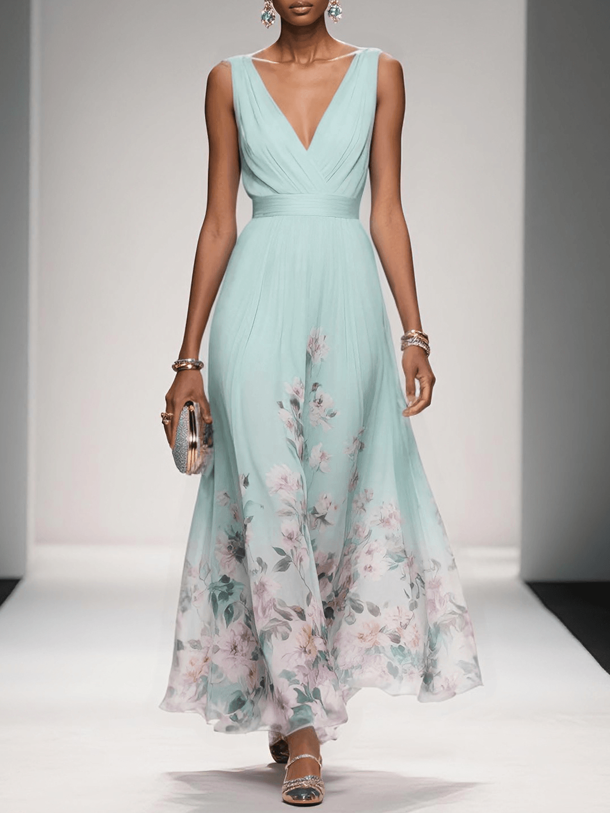 The Hills Nashville Isabella Women's Floral Print Wedding Guest Dress