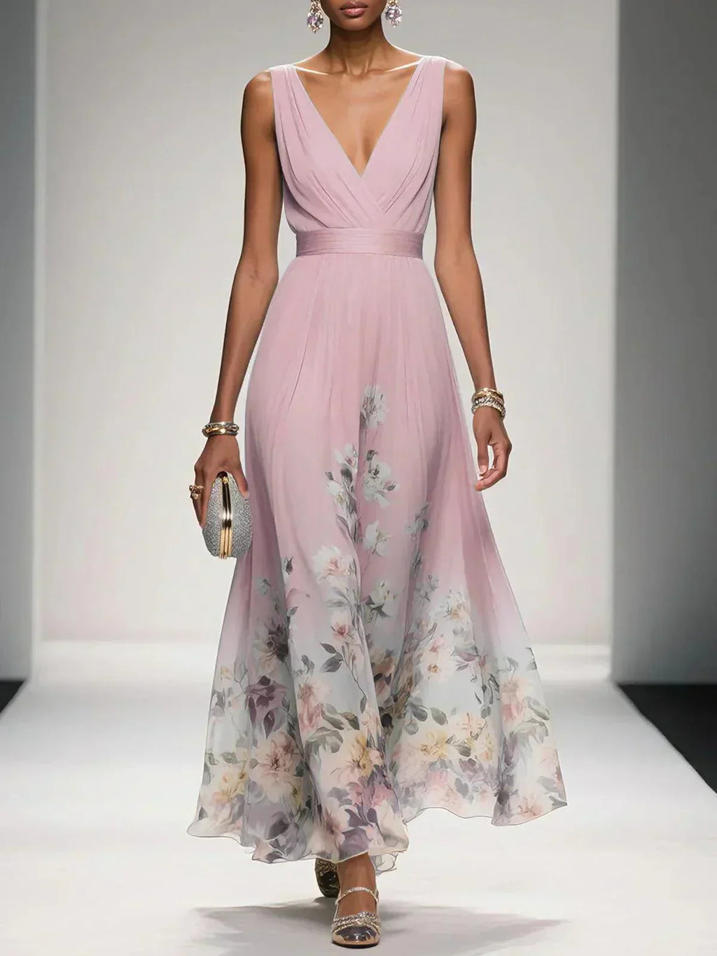 The Hills Nashville Isabella Women's Floral Print Wedding Guest Dress