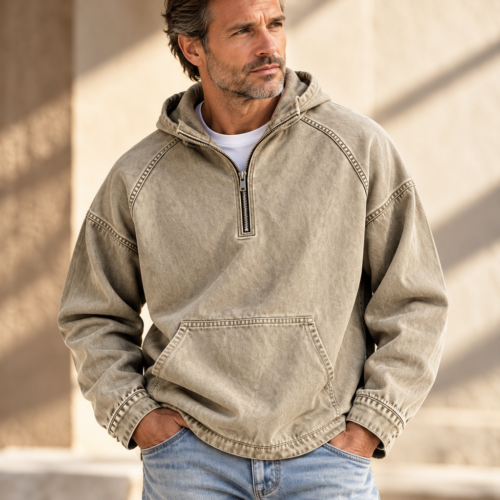 Jacob Washed Zip Hoodie Men's