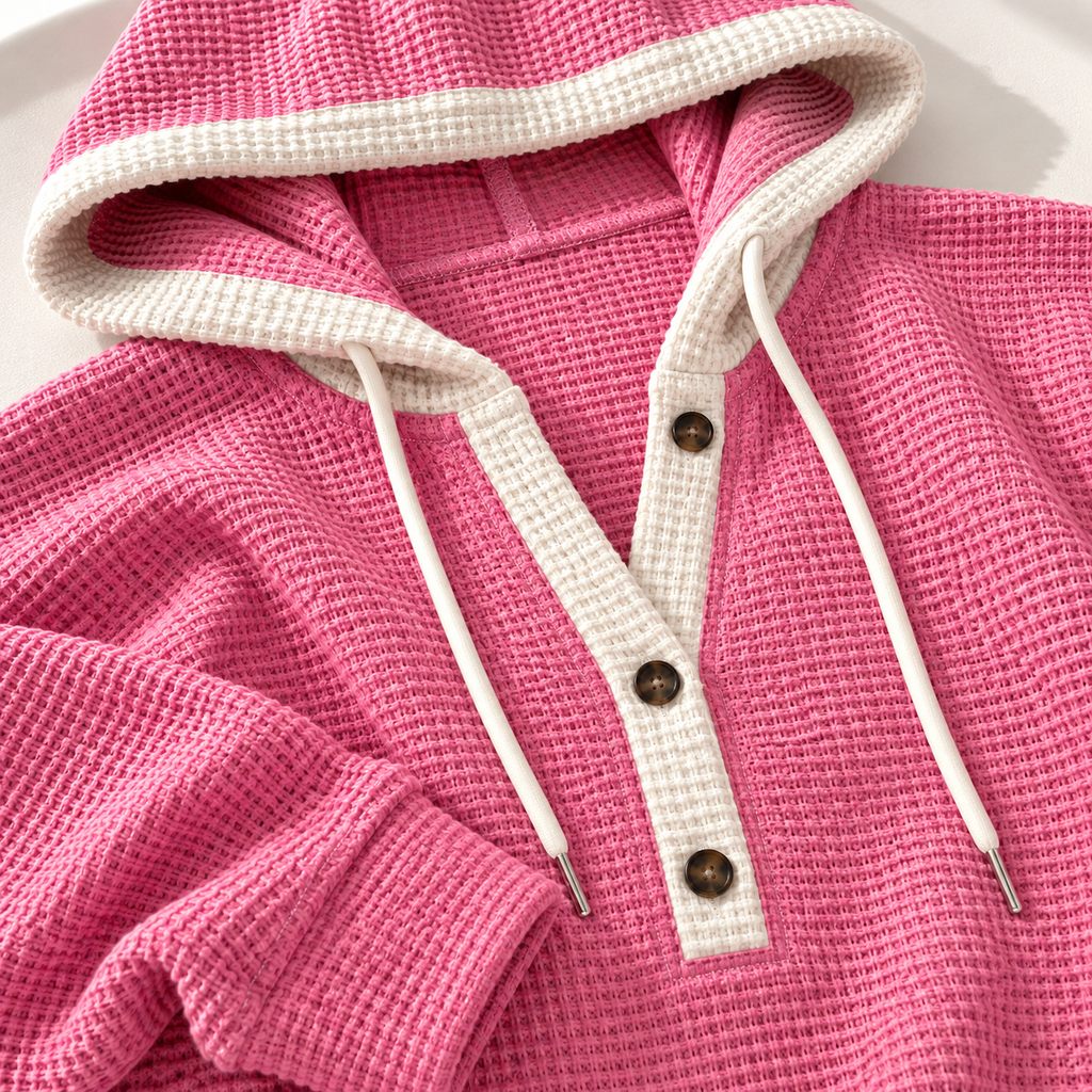 Jesse Bell Waffle Henley Unisex