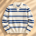 Jacob Striped Knit Polo Unisex