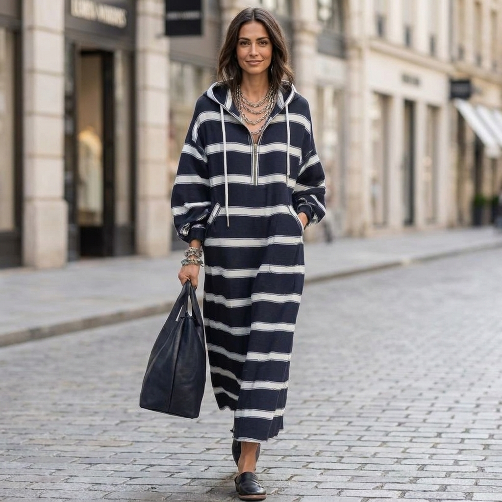 Nolana Half Zip Hoodie Dress Women's