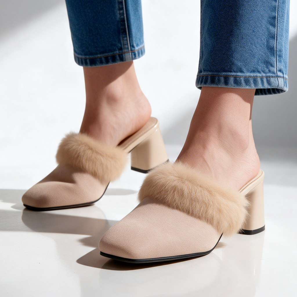 Odette Fur Mules Women's