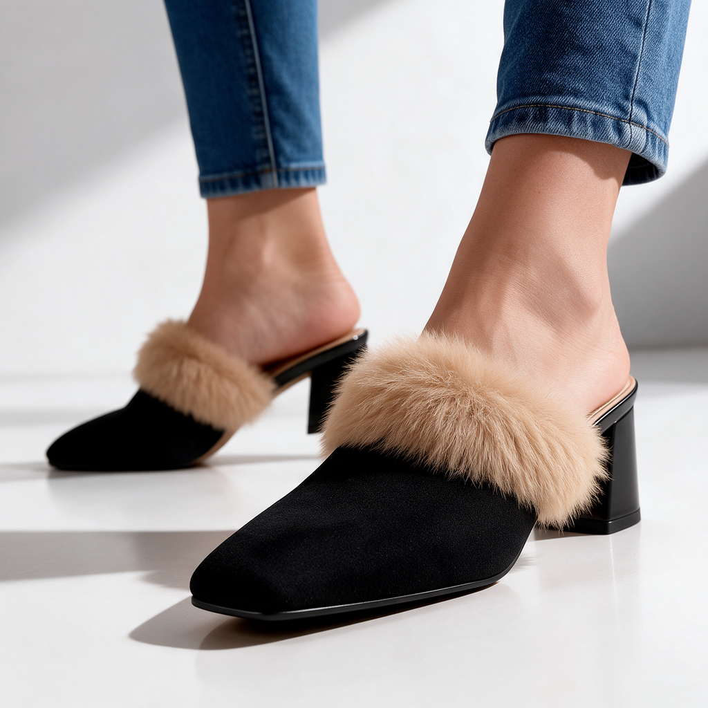 Odette Fur Mules Women's