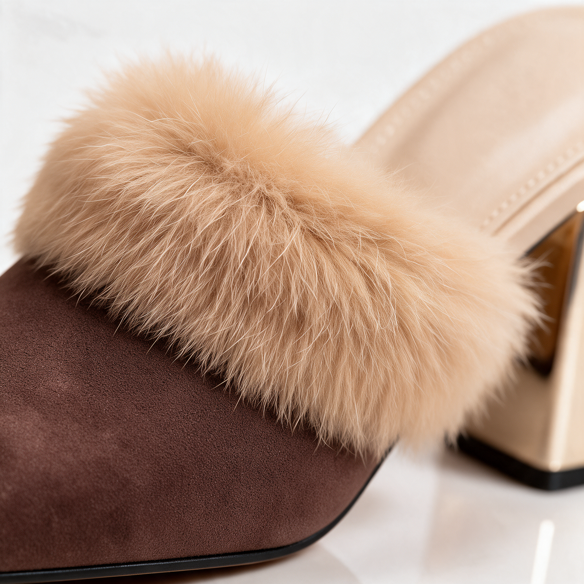 Odette Fur Mules Women's