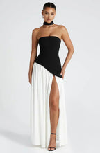 Babyboo Fashion Emily Asymmetric Strapless Maxi Dress