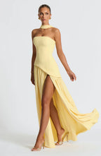 Babyboo Fashion Emily Asymmetric Strapless Maxi Dress