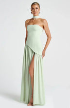Babyboo Fashion Emily Asymmetric Strapless Maxi Dress