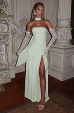 Babyboo Fashion Emily Asymmetric Strapless Maxi Dress