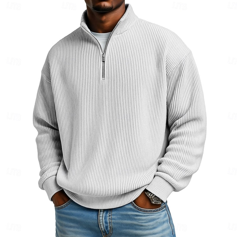 Harlan Ribbed Quarter-Zip Pullover Men's