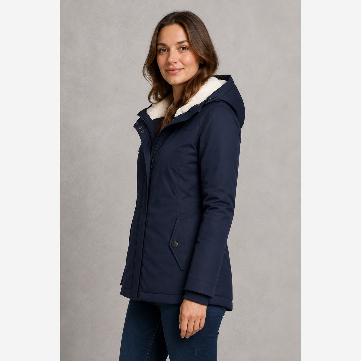Aveline Longline Waterproof Hooded Fleece Lined Coat Women's