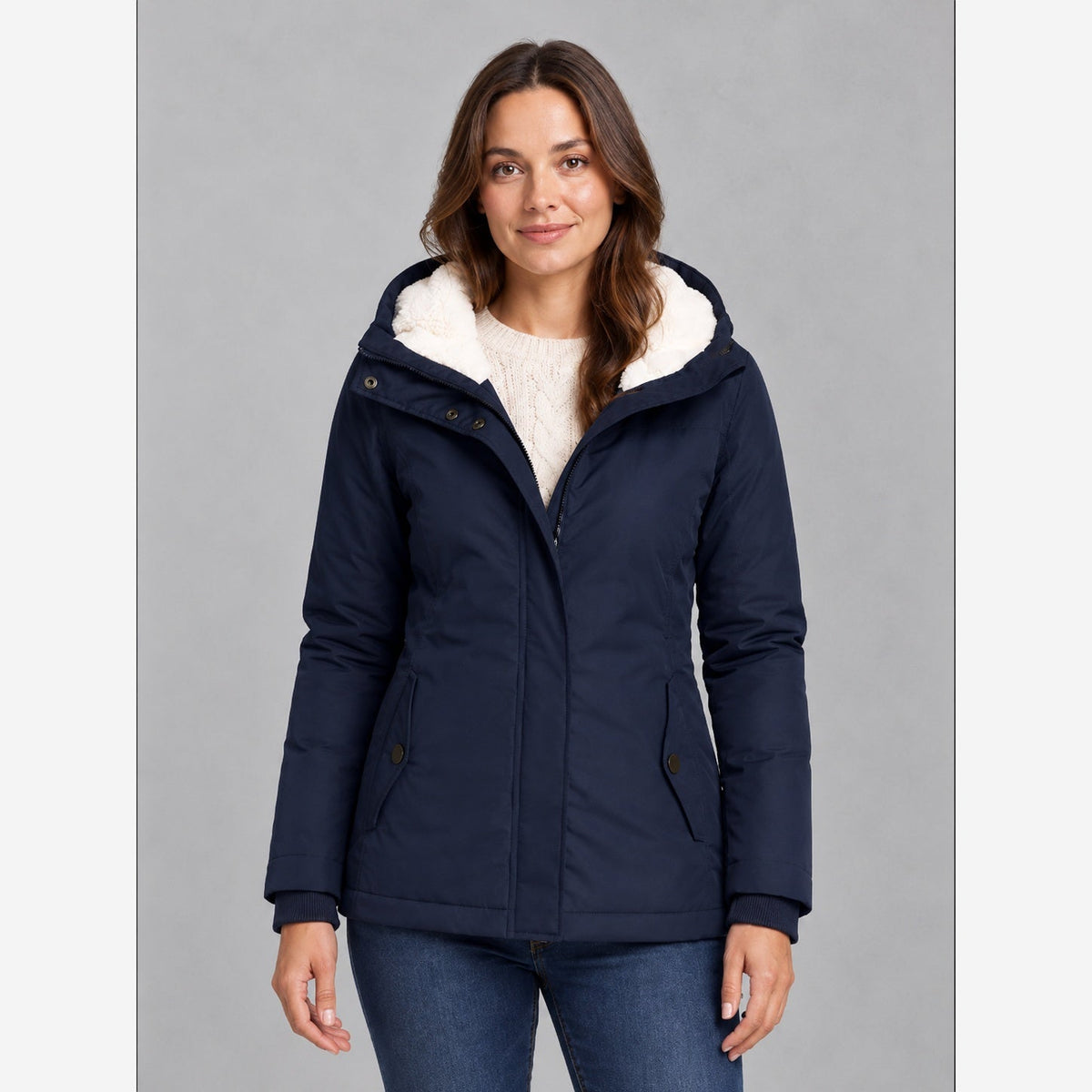 Aveline Longline Waterproof Hooded Fleece Lined Coat Women's