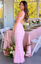 The Hills Nashville Blair Women's Floral Sleeveless Wedding Guest Dress