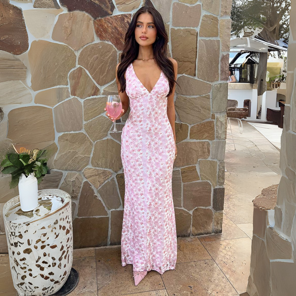 The Hills Nashville Blair Women's Floral Sleeveless Wedding Guest Dress