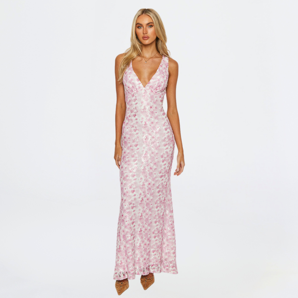 The Hills Nashville Blair Women's Floral Sleeveless Wedding Guest Dress