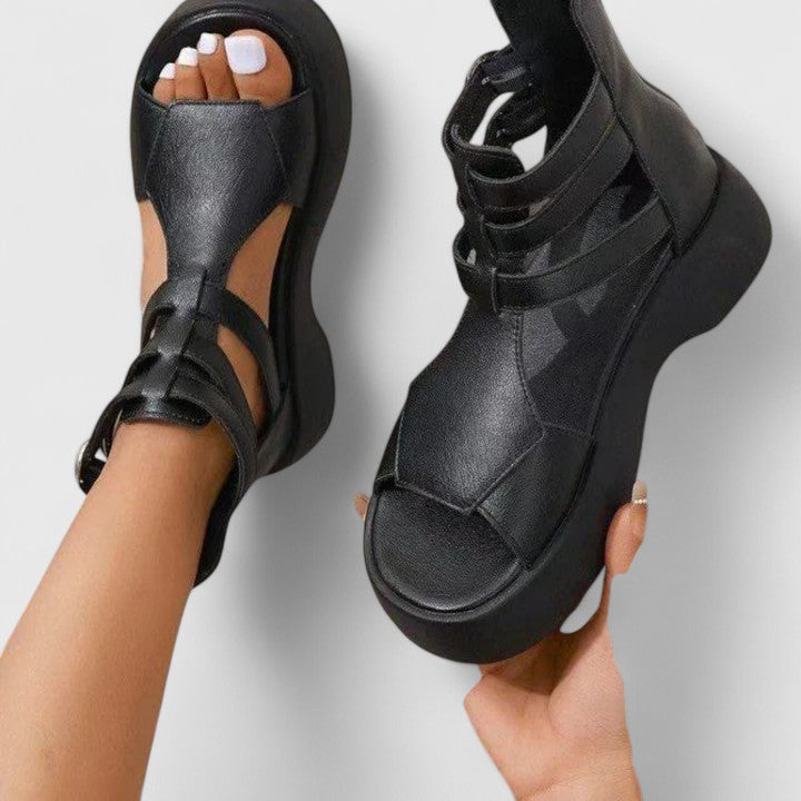 The Hills Nashville Ivana Orthopedic Sandals Multi-Strap Platform