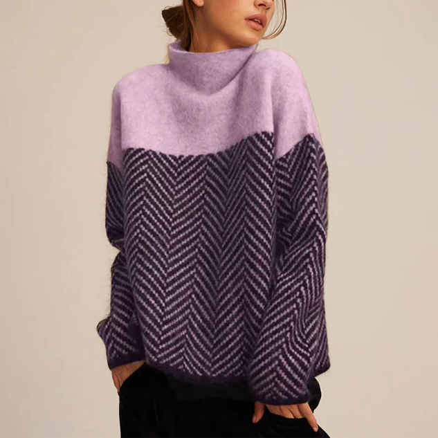 Haven Beck Aderline Herringbone Knit Sweater Women's Relaxed Fit