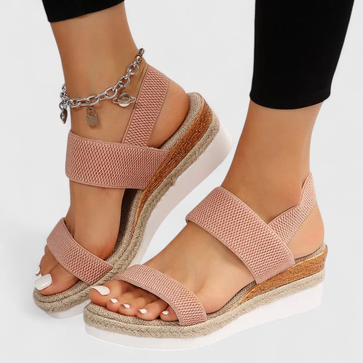 Merill Women's Orthopedic Wedge Sandals Elastic Knit Breathable Casual