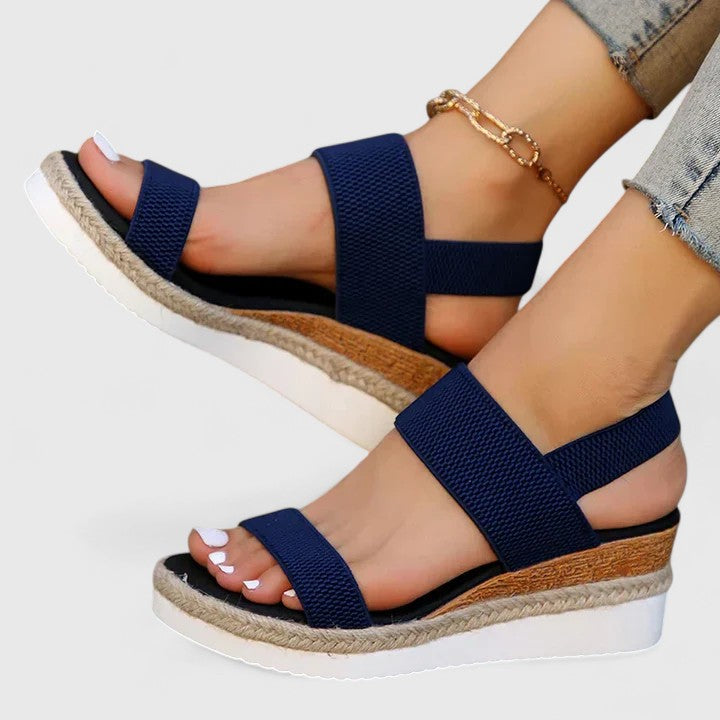 Merill Women's Orthopedic Wedge Sandals Elastic Knit Breathable Casual
